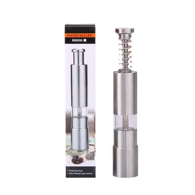 China Durable Stainless Steel Pepper Mill Black Pepper Grinder Manual Stainless Steel Universal Pepper Mill for sale