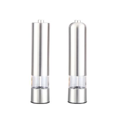 China Sustainable Stainless Steel Pepper Salt Grinder Ceramic Core Electric Pepper Mill for sale