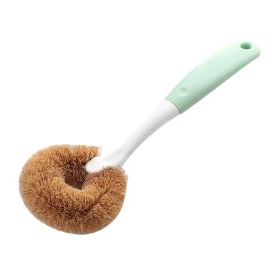 China Viable Non-Stick Kitchen Cooker Non-Stick Fiber Rice Brush Plant Cleaning Brush Household Rape Household Long Handle Cleaning Brush for sale