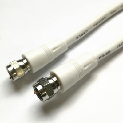 China CCS / OFC F Type Male To Male Injection Digital Audio Video Satellite Coaxial Cable RG6 for sale