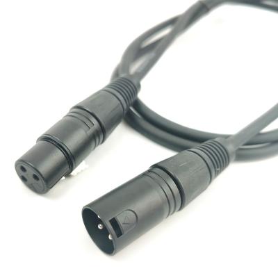 China Professional Low Noise Shielded 3pin DVD Player Male To Female XLR Microphone Audio Cable for sale