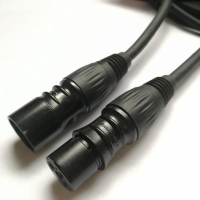 China Multimedia High Grade Black Shell 3pin XLR Male To Female Audio Cable for sale