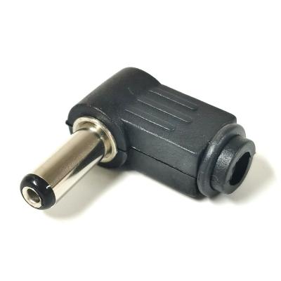 China Plastic 2.5mm X 5.5mm Angle 90 Degree L Shape Plug DC Power Connectors Power for sale