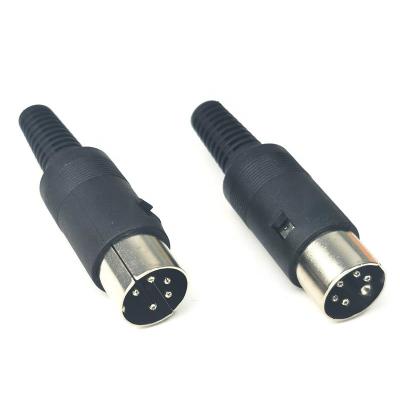 China audio & PREMIUM 5 Pin DIN Male Socket Video Connector 180degree for sale