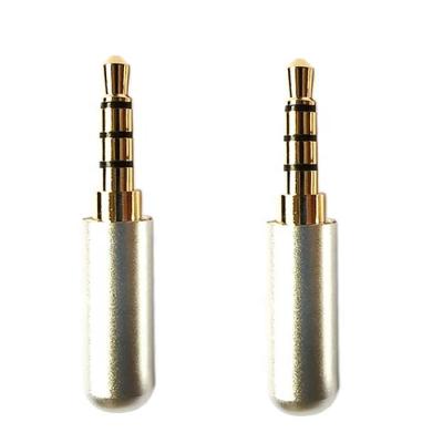 China audio & Video 4 Pole 3.5mm Repair Stereo Male Earphone Jack Plug Metal Audio Soldering for sale