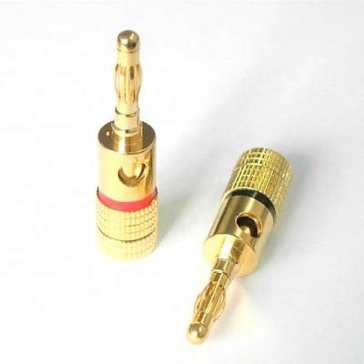 China audio & Video 24K Gold Plated 4mm Speaker Banana Plugs Connectors For Speaker Wire, Home Theater for sale