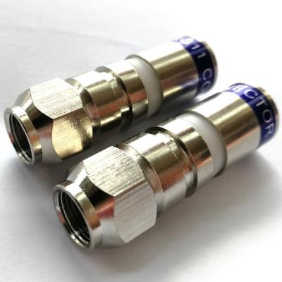 China High quality brass rf compression rg11 f connector for sale