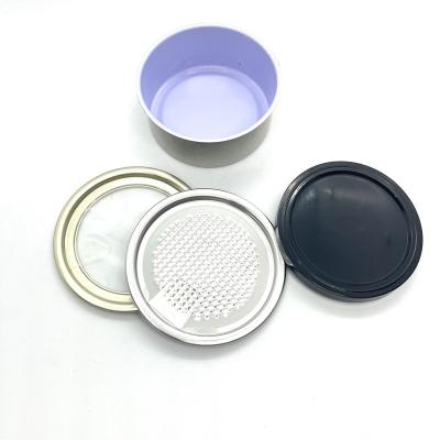 China Wholesale Recyclable Tinplate Mini Empty Round Cans Silver Round Tin Can With Skin Clear Lid for sale