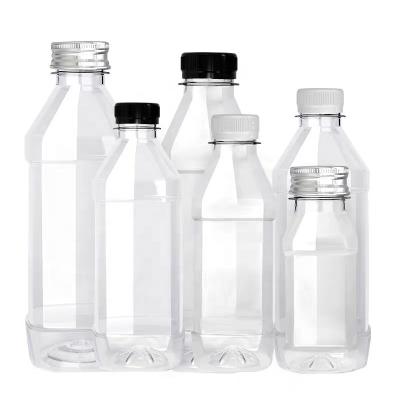 China Liquid Storage No Spill Resistant Lid Plastic Fruit Juice Bottles Juice Bottles Wholesale Transparent Plastic for sale