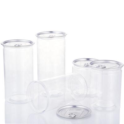 China High Quality Airtight Clear Easy Open Pet Food Canning Plastic Jar Can For Food Storage for sale