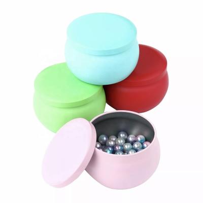 China 4 oz Metal Tinplate Stock Candy Available Tin Box With Lid Candle Recyclable Small Tins Container For Storage for sale