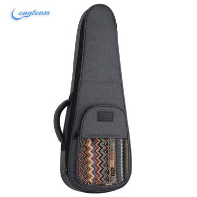 China Gitar/Bass Longteam brandUB-20 padded ukulele bag Bohemia style sponge backpack with double straps ukulele case cover for sale