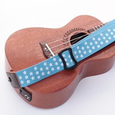 China Wholesale High Quality GUITAR Ukulele Strap Cotton Strap Belt For Kids Guitar With Leather End for sale