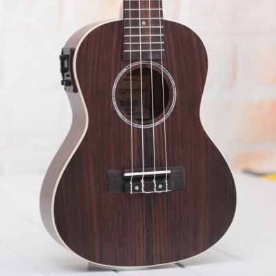 China 26 Inch Tenor Ukulele Rosewood Rosewood Body Electric Ukulele With EQ Pickup for sale