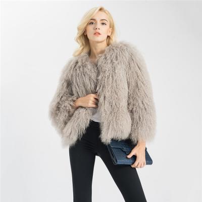 China 2021 Luxury Latest Mongolia Sheep Fur Coat Real Sheep Fur Coat High Quality Natural Female Jacket Anti-Shrink Fur for sale