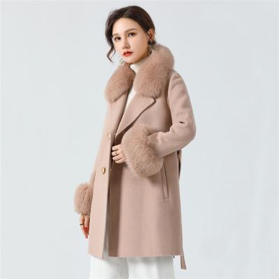 China Wholesale 2021 Winter Cashmere Coat Women Breathable Overcoat Plus Size Real Wool Coat for sale