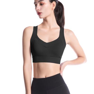 China Breathable Wholesale Women's Back Breathable Women's Running Sports Bra Sports Bra Yoga Bra Super Soft Training Wear Tight Training Bra Set for sale