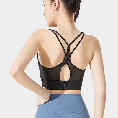 China New Quick Connected Hollow Back Hollow Bra Women Sports Seamless Cheap Underwear Beautiful for sale