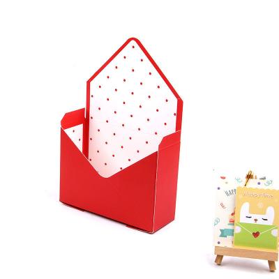 China Recycled Materials Envelope Luxury Colorful Red Flower Box Packing Box For Gift for sale