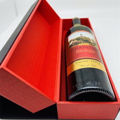 China Recycled Materials Luxury Red Wine Bottle Set Corrugated Paper Packing Gift Box for sale