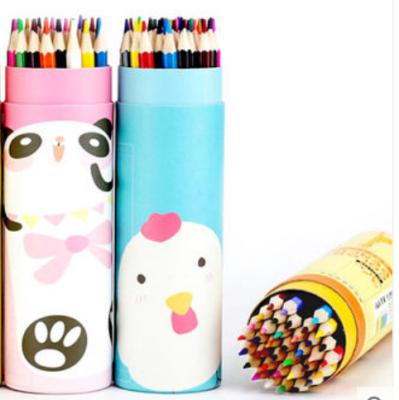 China Custom Round Logo Recycled Paper Pencil Case Rigid Kraft Cardboard Materials Tube for sale