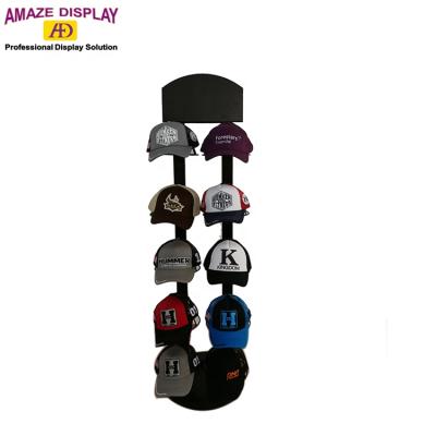 China 10 Shape Wire Head Racks Custom Trade Show Floor 10 Metal Hat Display Stand zu verkaufen