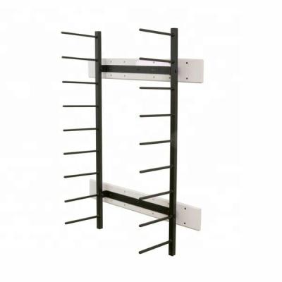 中国 Stable High Capacity 9 Layers Metal Roll Pattern Mat Yoga Storage Mat Wall Mounted Display Folder Rack 販売のため