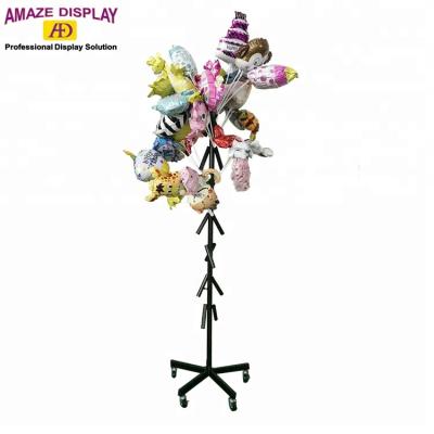 China New Arrival Cross Floor Design Material Metal Balloon Standing Display Rack For Retail Store for sale