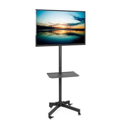 China Portable Desks Monitor Rolling TV Display Stand With Keyboard Shelf And Locking Wheels à venda