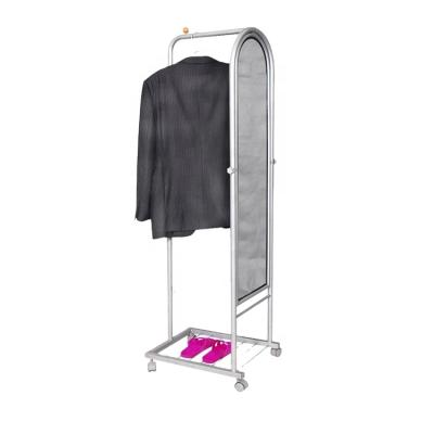 China Removable Wholesale Customized Removable Clothing Display Rack With Mirror And Shoe Shelf en venta