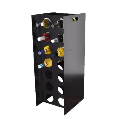 China China Durable Wholesale Floor Free Standing Wine Display Cabinet Steel Rack 14 Bottle Capacity Rack Storage for sale