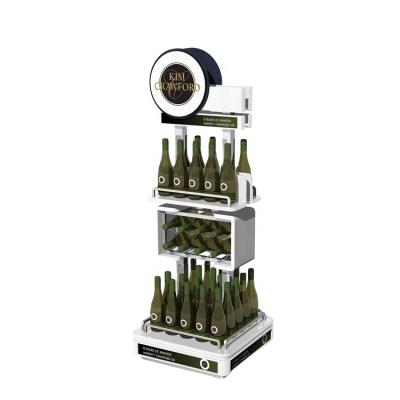 Китай Stable Heavy Duty Beer Display Racks Metal Beer Bottle Display Stand Hold Weight Over 100 Kg продается