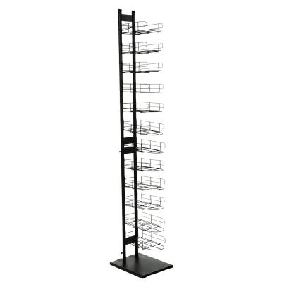 中国 Multi-Tiered Hat Display Rack, Floorstanding Hat Trick Baseball Hat Display Rack Holders with 12 Pockets, Black 販売のため