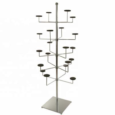 Κίνα Multi-Tiered Adjusted Height Hat Rotating Display Rack Stands 20 Chrome Finish Rotating Hat Rack Hat Display Rack, 17