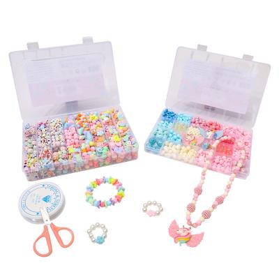 China DIY Beaded Girl's Toy Creative Spacer Beads Crafts Bracelet Necklace Jewelry Handmade Toy RS-009 for sale