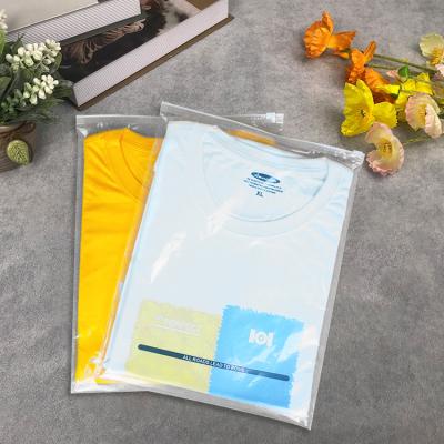 China Wholesale Recyclable Environmentally Friendly Compostable Clear Zipper Resealable Plastic Packaging Clothes Packaging Ziplock Bag for sale