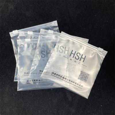 China OEM Customized Recyclable Eco Clear Plastic Bag With Clear Ziplock Packaging Logo Clothes Zipper Bag Zipper Garment Bag for sale