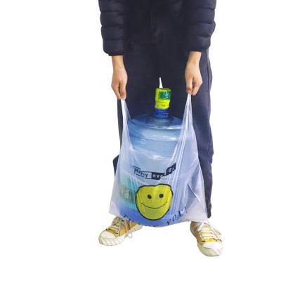 China Recyclable Custom Wholesale Transparent Smiley Face Vest Supermarket Plastic Fruit Packaging Custom Shopping Bag for sale