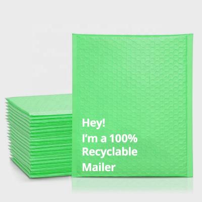 China Waterproof Foam Filled Mailing Bag Courier Envelope Strong Seal Envelope Green Foam Filled Mailing Mailing Envelope OEM Factory Customized Recyclable And Biodegradable Poly for sale