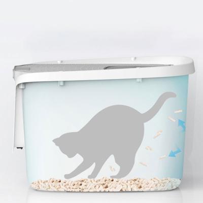 China Fully Enclosed Viable Top-in Large Cat Toilet Litter Cleaning Sand Cabin Box Basin Color Optional Durable With Large Size Washable for sale