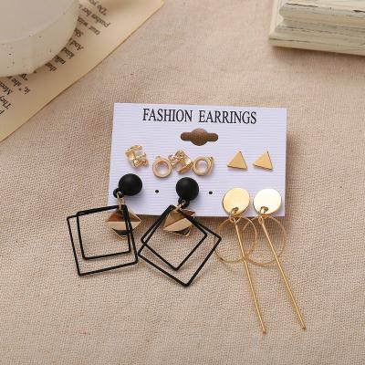 China Other New Designs Small Elephant Large Geometric Circle Earrings Stud Earrings Set For Women Jewelry 2020 for sale