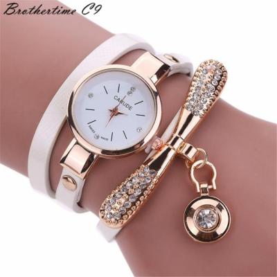 China New Chronograph Fashion Three-Circle Winding Dragonfly Diamond Ladies Watch Trendy Bracelet for sale