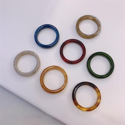 China Other Fashionable Colorful Acrylic Rings For Girls Cheap Resin Rings For Men And Women Jewelry for sale