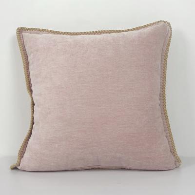 China Europe Soft Chenille Whipstitch Cushion Case Velvet Cushion Cover With Multicolor Classic Cushion Cover for sale