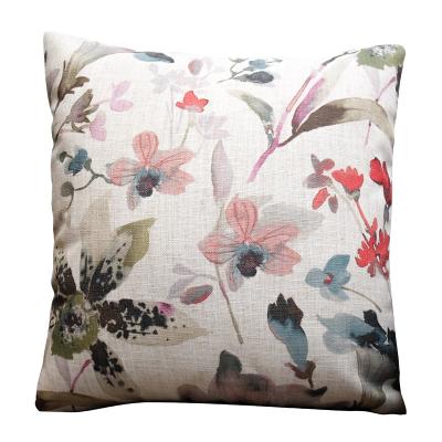 China Digital Printing Anti-static Fashion Flower Cushion Cover Digital Printing Pattern Bench Daisy Cushion Cover for sale