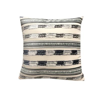 China Woven Luxury Decorative Pillow Shape Amazon Jacquard Winter Plaid Accent Cushion Cover for sale