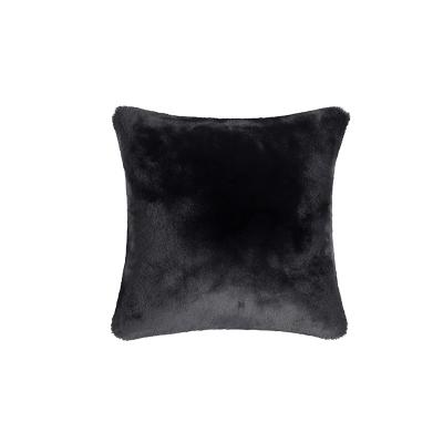 China New 100%Polyester Logo Removable And Washable Woven 100%Polyester Viable Fur Cushion Cover for sale