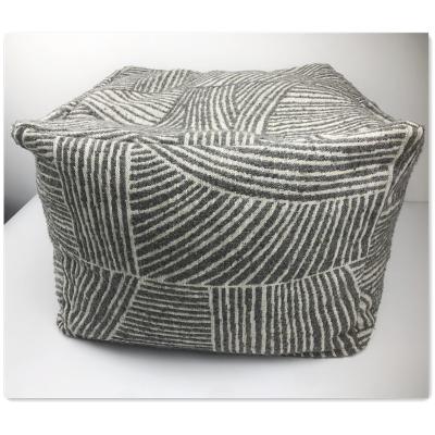 China Environmentally Friendly High Quality Wool Fabric Footstool Pouf Outdoor Stool for Modern Beach Style Stool for sale