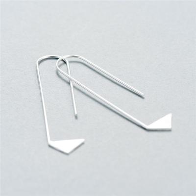 China Cute 925 Sterling Silver Long Triangle Drop Earrings Women's Sterling Silver Geometric Drop Earrings for sale