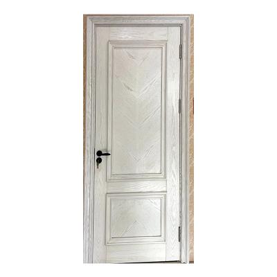 China High quality modern solid wood simple design sound insulation core core track interior white door main door for sale